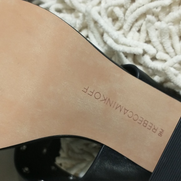 Rebecca Minkoff Black Leather Sandals - Picture 6 of 12